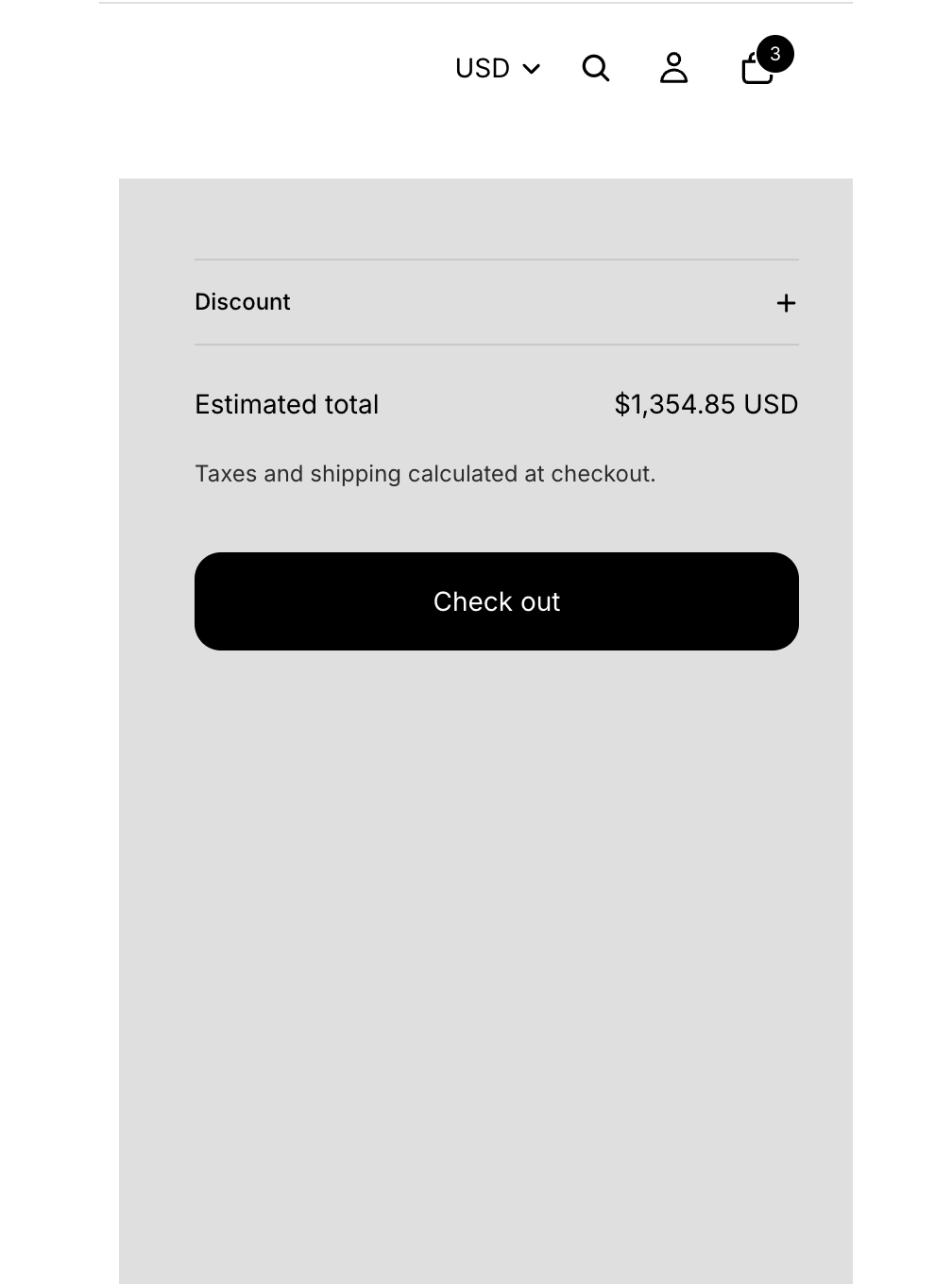 Cart summary before CartArmor